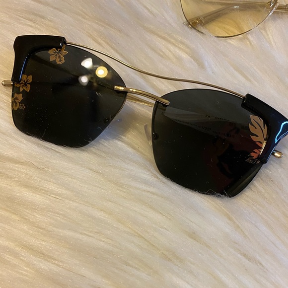 Prada Accessories - PRADA - Pale Gold / Grey Sunglasses